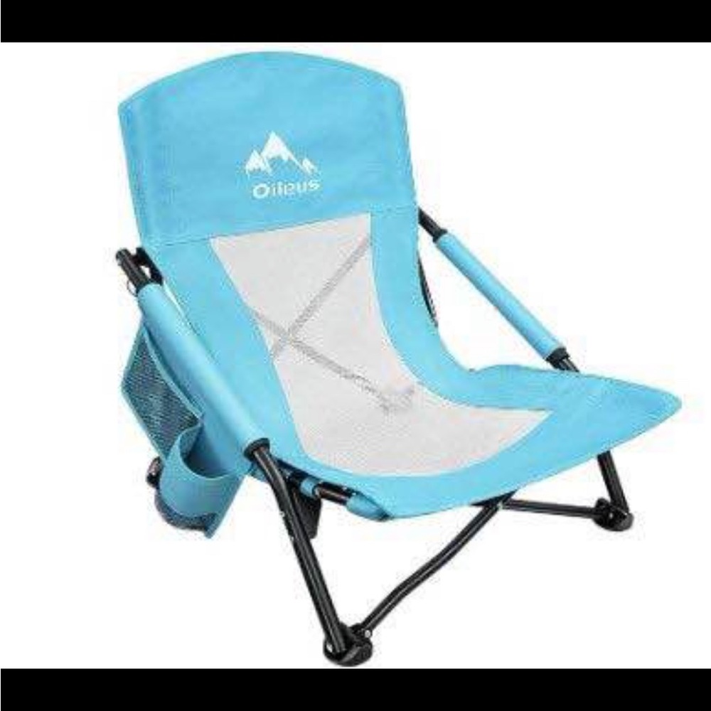 Oileus New Light Blue Portable Folding Outdoor Chair
